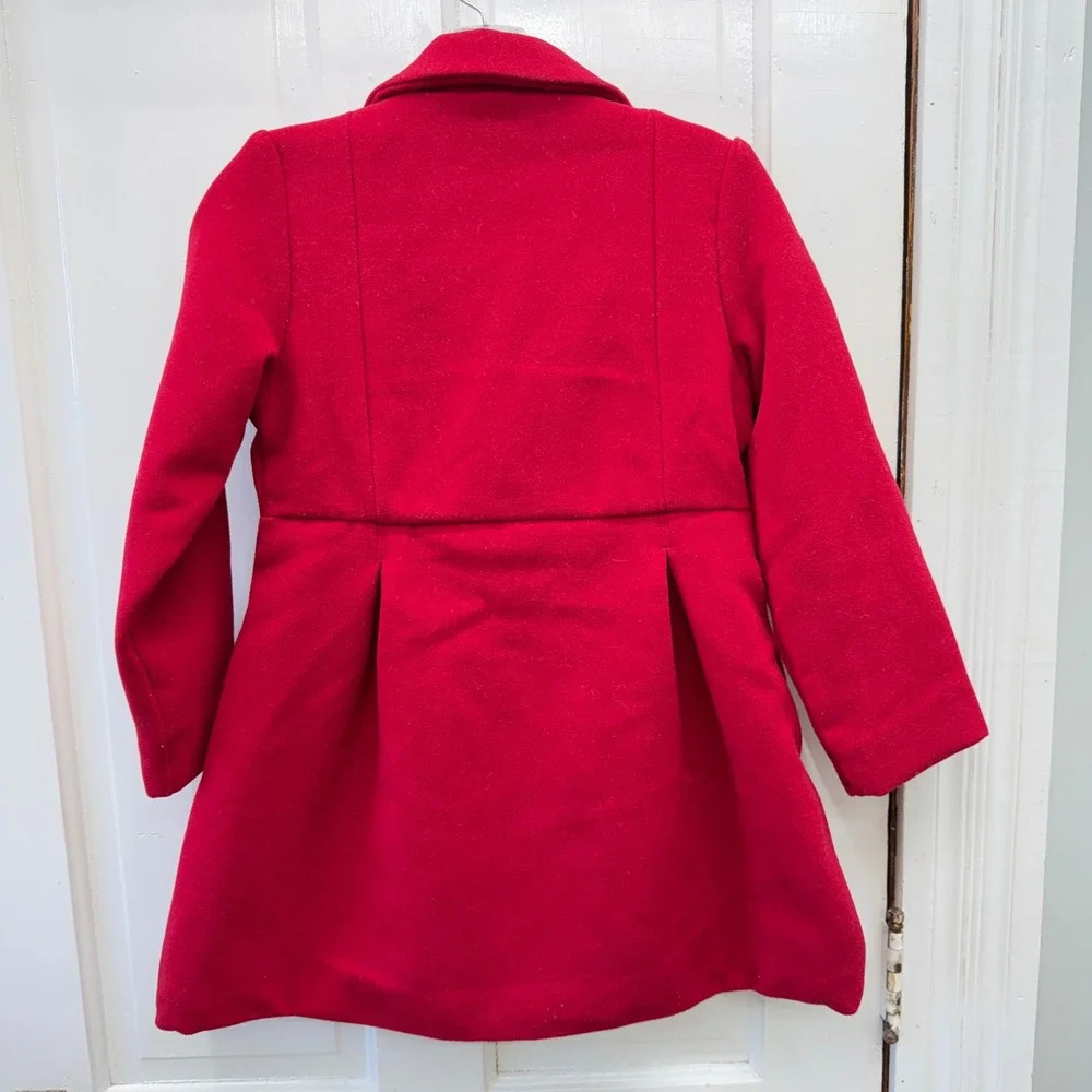 Gymboree Girls Red Bow Holiday Traditions Winter Pea‎ Coat Fully Lined Size 10
